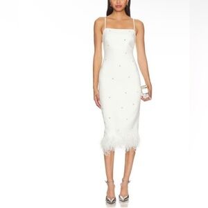 Likely Electra Midi Dress in White size 10